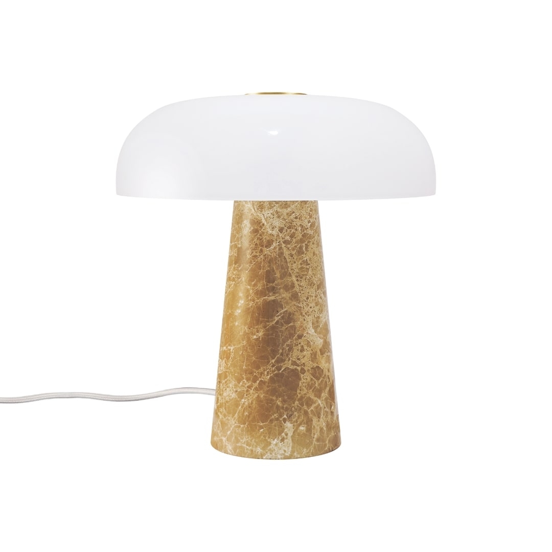 Glansfuld Mini Bordlampe i Beige – Nordisk Design
