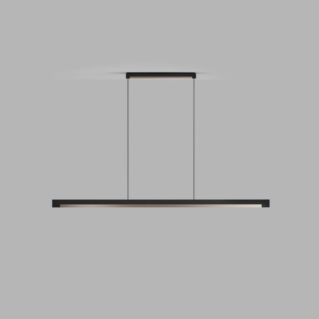 Inlay S1400 Linear Matt Black / Satin Gold - Porsche Lampe
