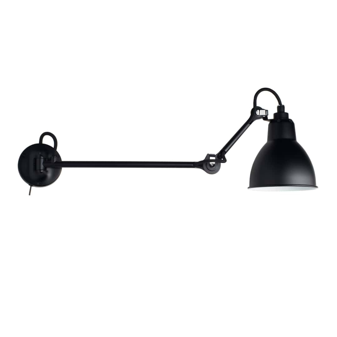 204 Væglampe L40 med Afbryder - Sort Lampe fra Gras