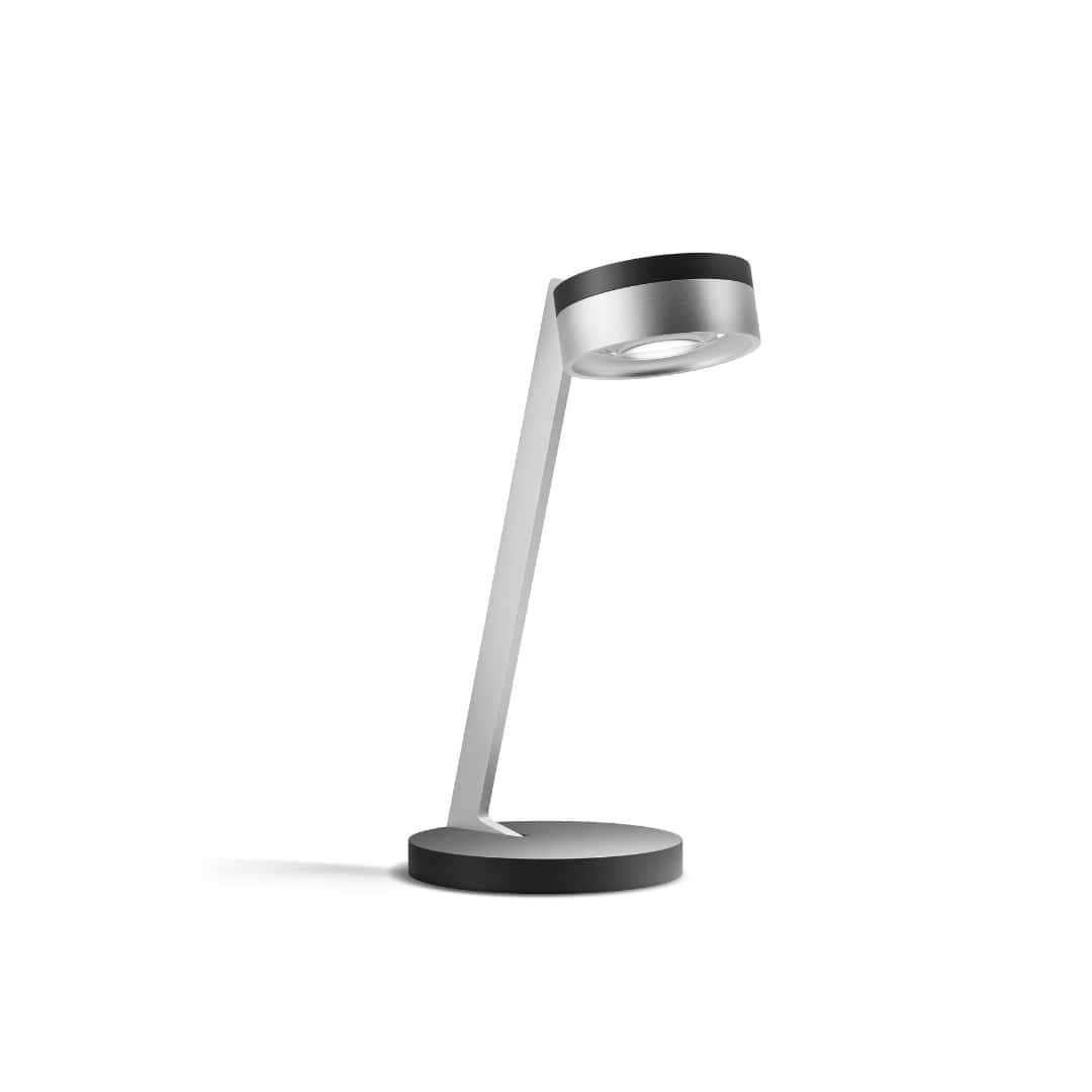 Blade T1 Slim Bordlampe - Matt Black/Satin Silver Elegance