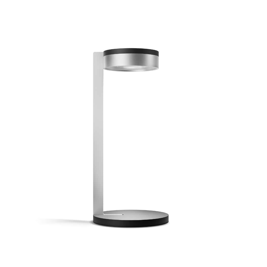 Blade T2 Slim Matt Black/Satin Silver - Elegant Skrivebordslampe