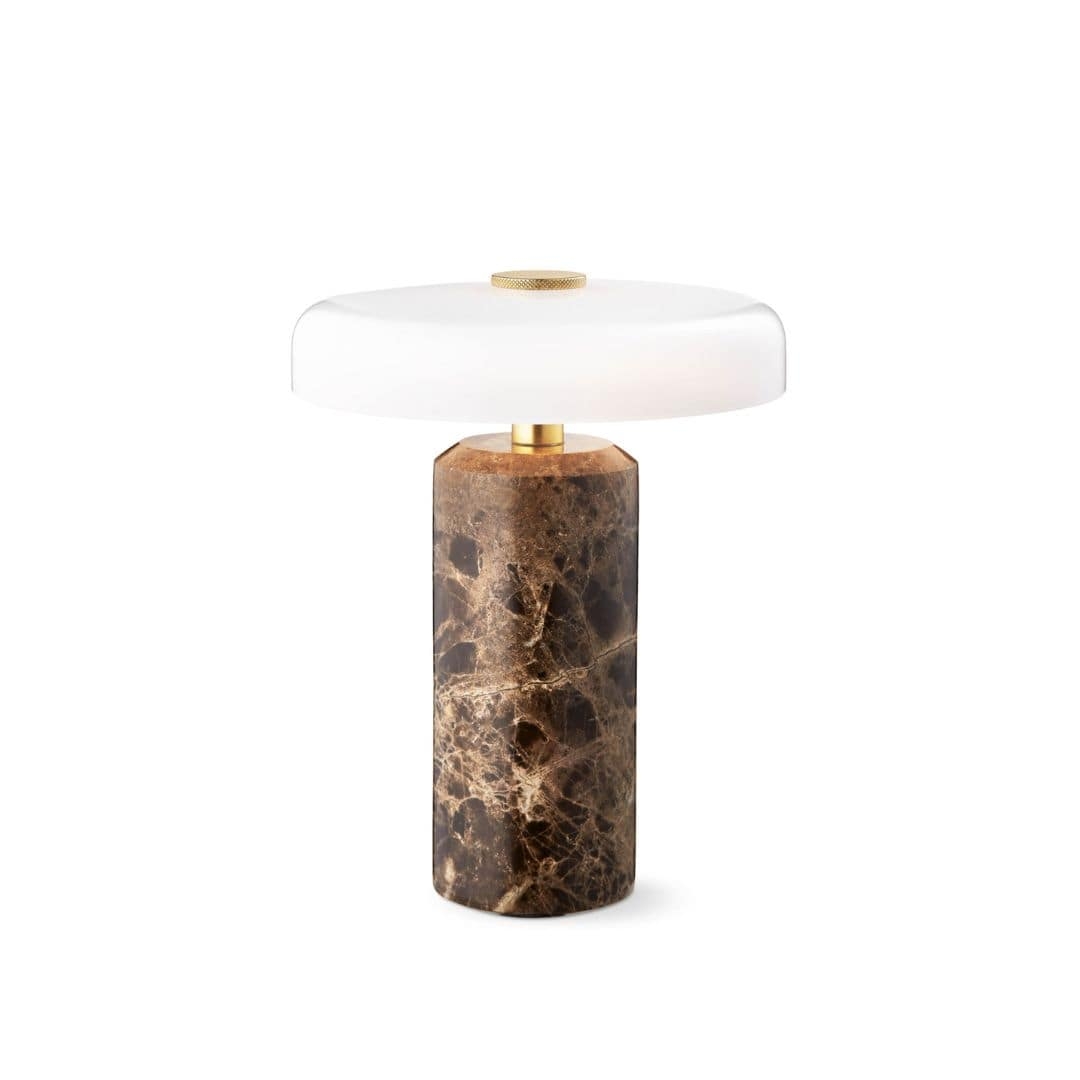 Trip Bordlampe i Dark Emperador/Opal - Elegant Design